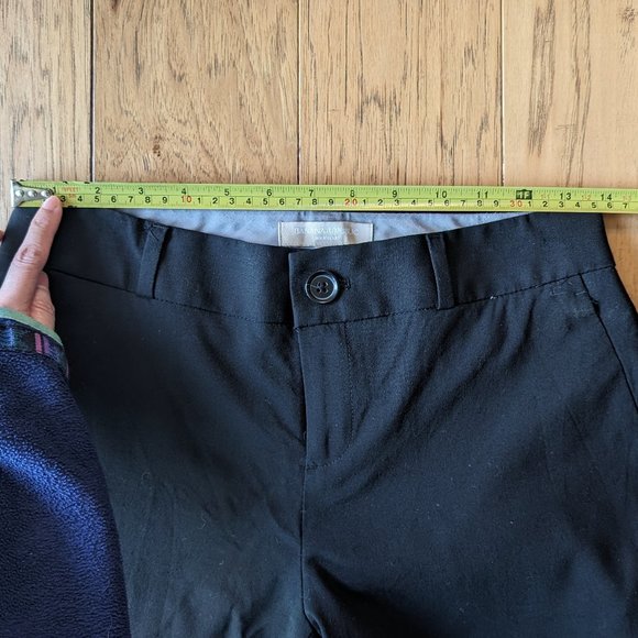Black Wool Pants Banana Republic Mid Rise Lined 0 Petite - Picture 3 of 10